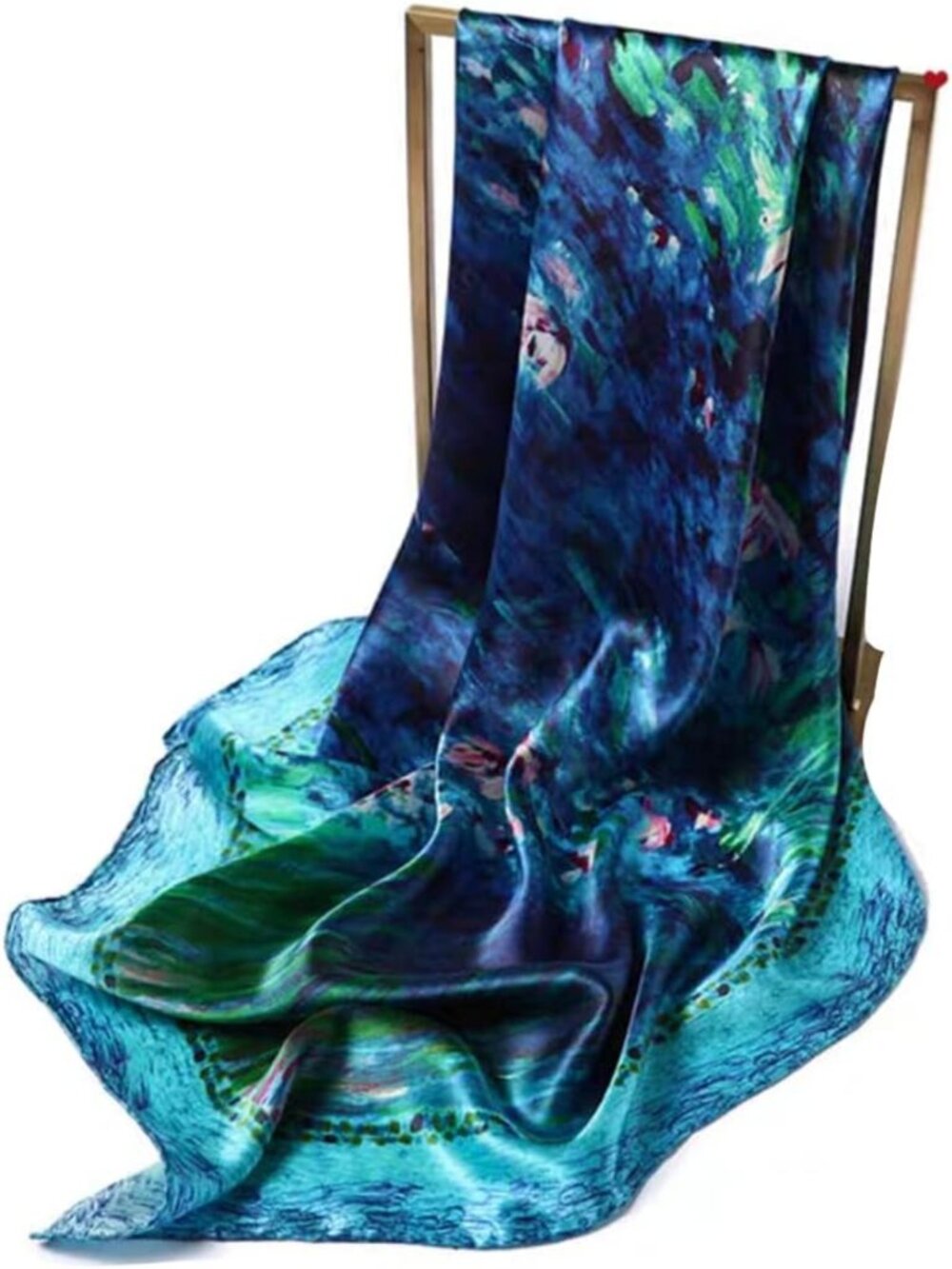 Luxurious 100% Mulberry Silk Scarf - 35" Square Hair Wrap - Perfect Gift!